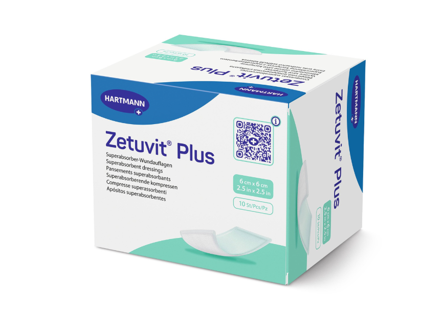 Zetuvit Plus Non-Adhesive Dressing, 2.4" x 2.4", 10/bx