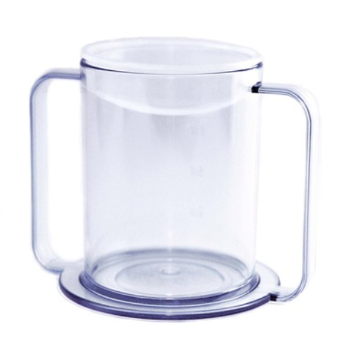4 Handle Mug, Clear, 12 oz (A handling charge of $9.95 will be added to any order under $25.00) 