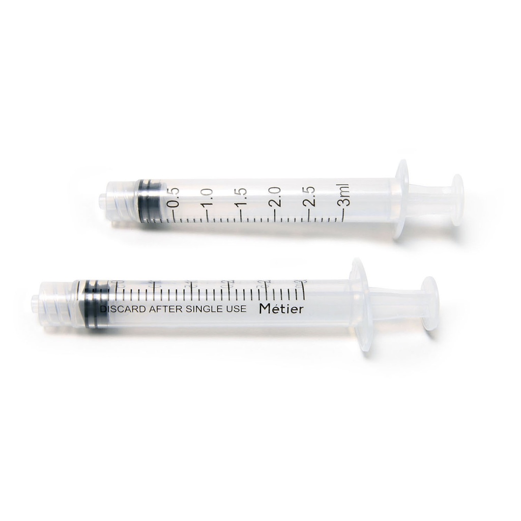 Hypodermic Standard Syringe, Disposable, 3mL, 100/bx, 24 bx/cs
