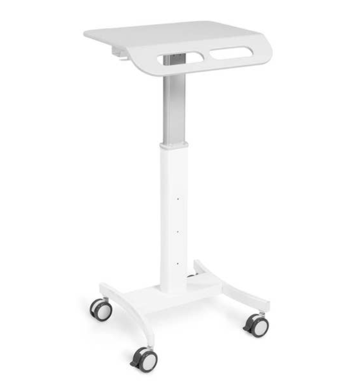 Luxor Vitalize Laptop Cart, Adjustable Height Rolling Medical Cart