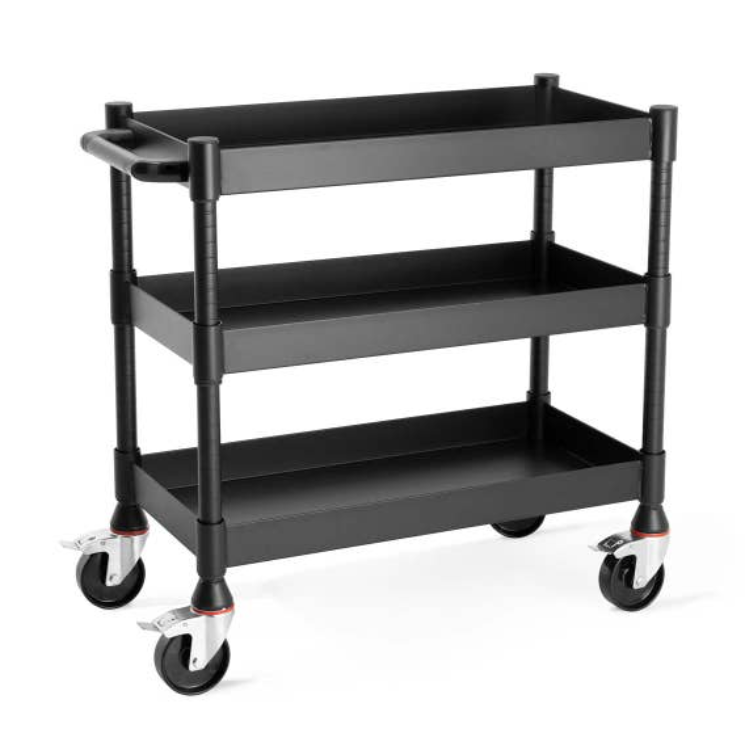 Luxor MightyHaul 18” Heavy-Duty Utility Cart w/Three Reversible Shelves