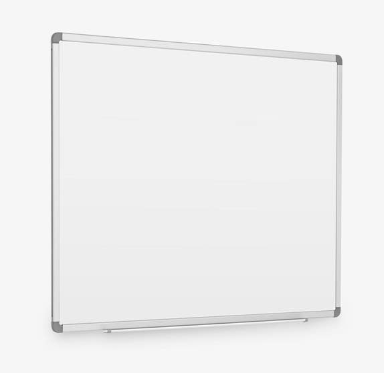 Luxor Dry Erase Magnetic Wall Mount Porcelain White Board, 48x36, Aluminum Frame