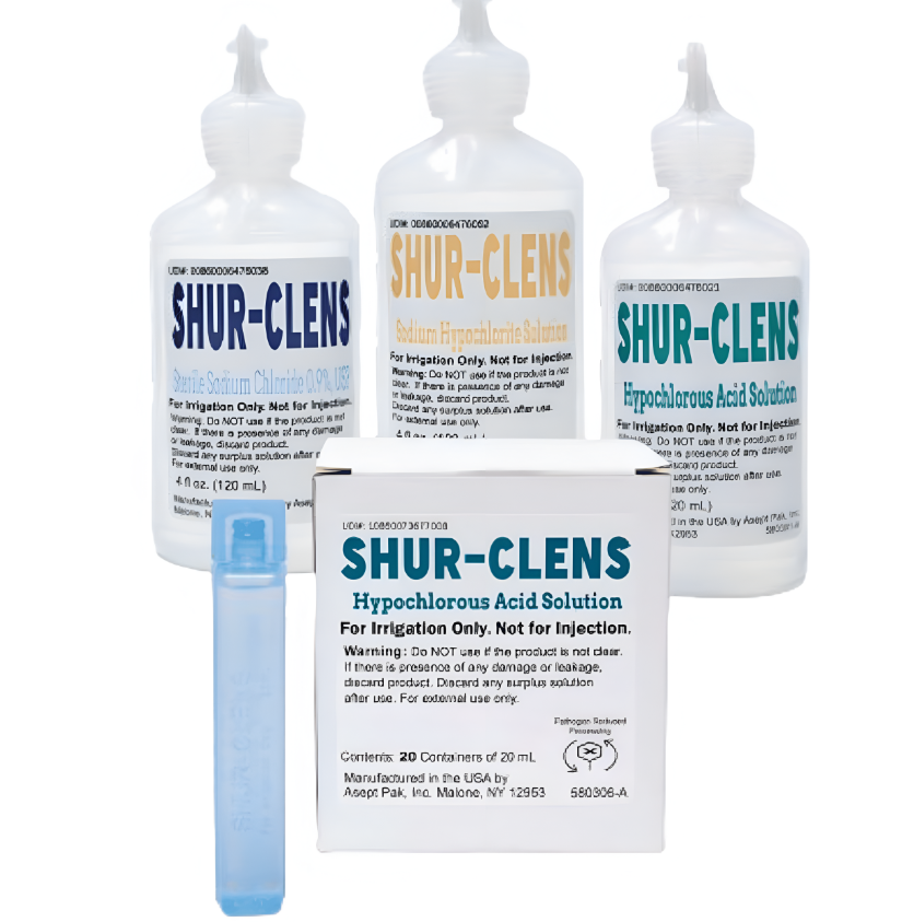 Shur-Clens Sterile Sodium Chloride, 0.9% USP, 4 fl oz. Bottle, 24/cs