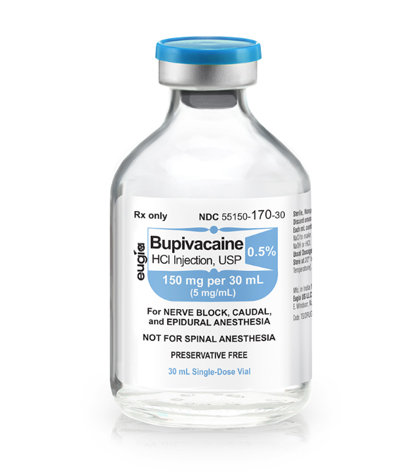 Bupivacaine HCl Injection, USP 0.5% SDV 150mg/ 30ml, 25 vials/pk (Rx) 