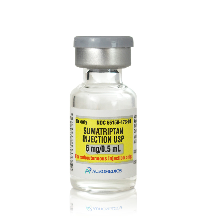 Sumatriptan Injection, Single Dose Vial, 6mg/mL, 5x0.5mL (Rx) 