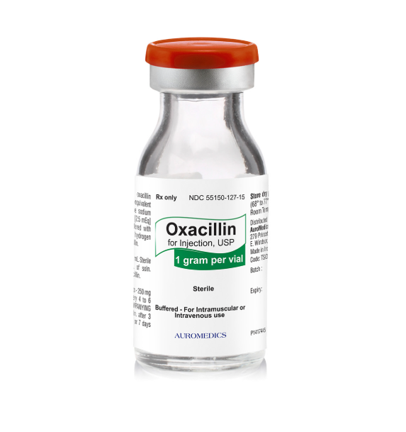 Oxacillin for Injection, USP 1.0 grams (15 ml), Pharmacy Bulk Package, 10/bx (Rx) 
