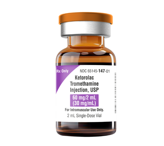 Ketorolac Tromethamine Injection USP, 60 mg/2 mL, SDV, 25/bx (Rx) 