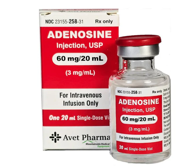 Adenosine, 60 mg/20 ml (3 mg/ml), in a 20ml Single-Dose Glass Vial, 1/bx (Rx) 