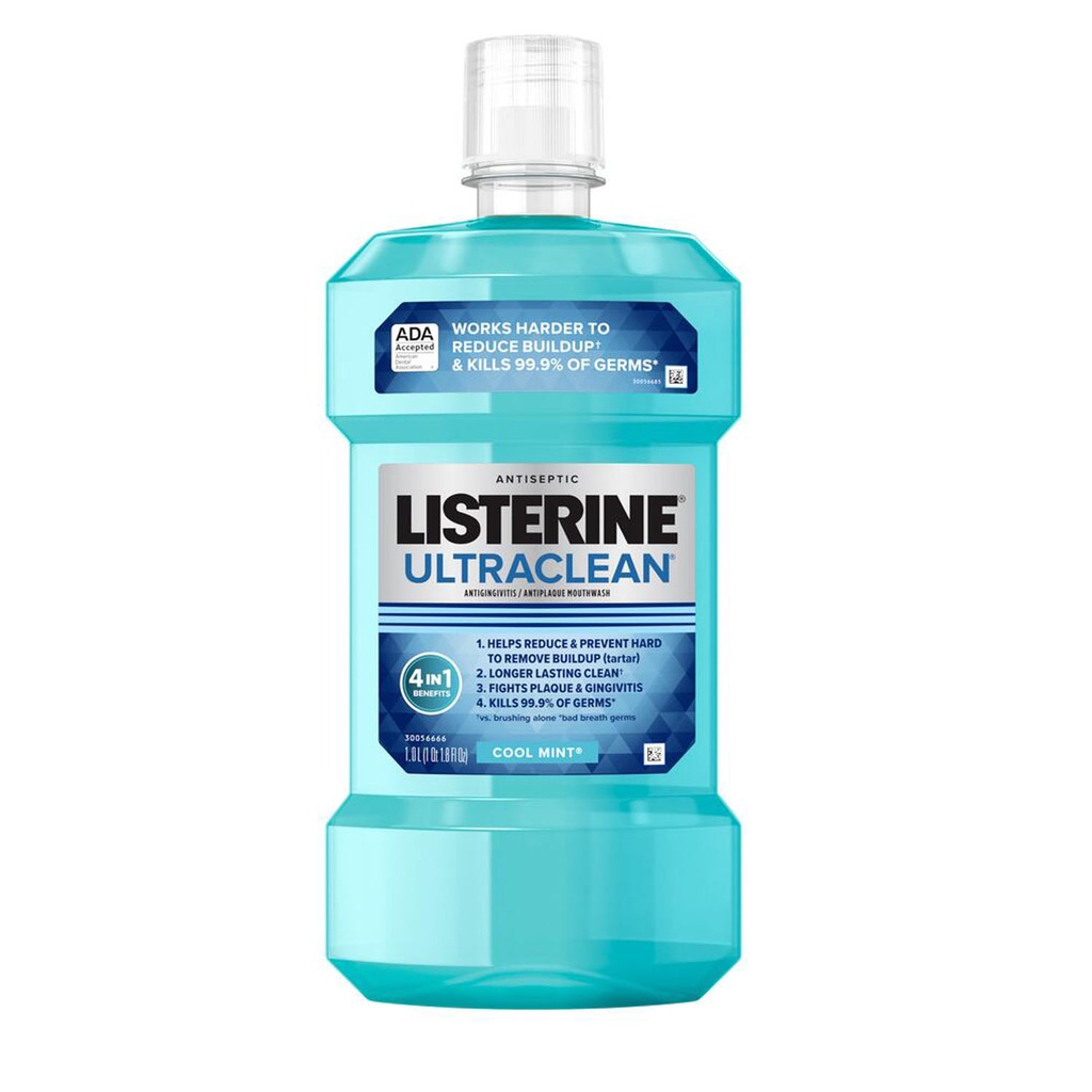 Ultraclean Cool Mint® Listerine, 1 Liter, 6/cs 