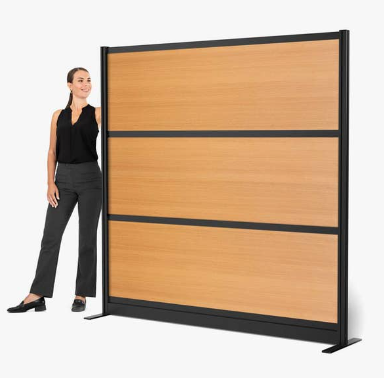 Luxor Beechwood Modular Wall Room Divider System, 70" x 70"
