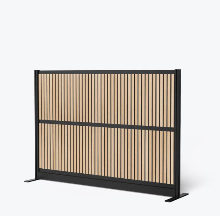 Luxor Grove Modular Wall Room Divider System 48" x 70", Black Frame
