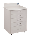MTI MTC-1S Mobile Cabinet, 5-Drawer, Trim-White 