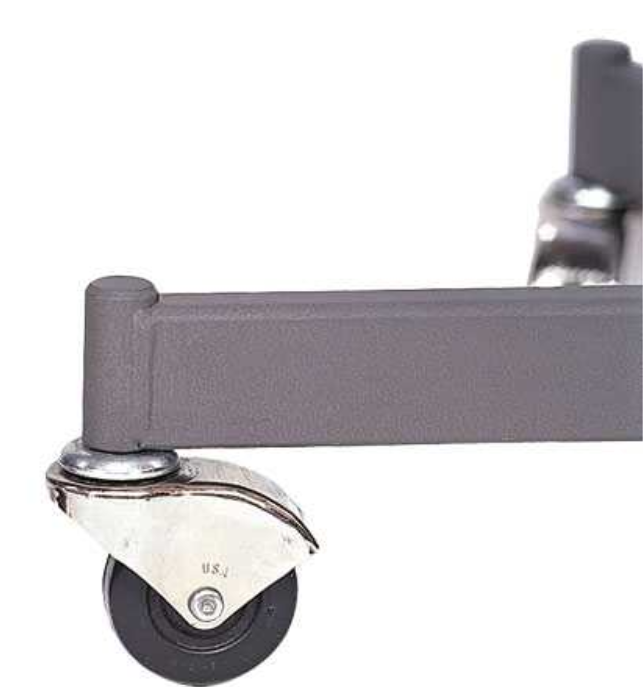 MTI Casters, Locking Rubber Wheel (set of 5) 