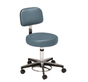 MTI Foot Operated Stool, w/Ergo Backrest, Premium