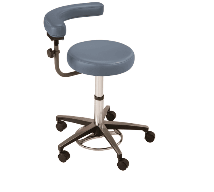 MTI 327 Foot Operated Stool, w/Body Support, Premium