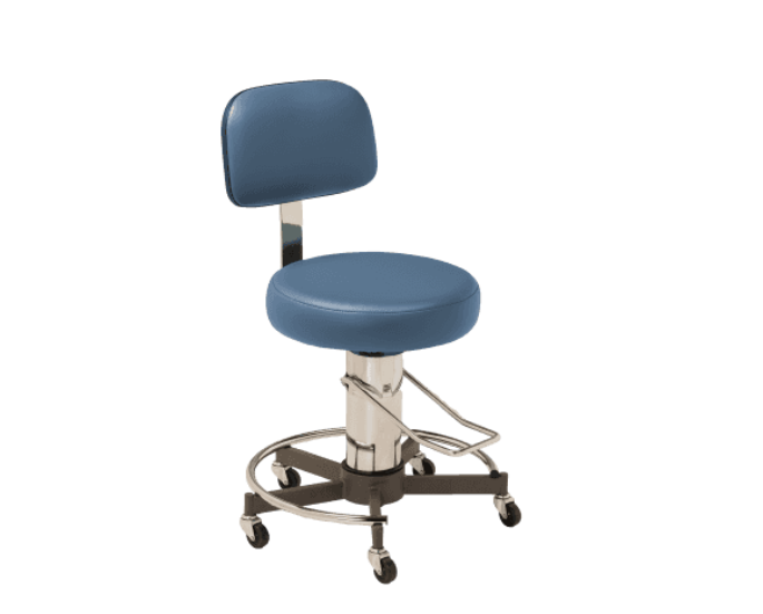 MTI 329 Stool, Hydraulic Pump, w/Ergo Backrest, Premium