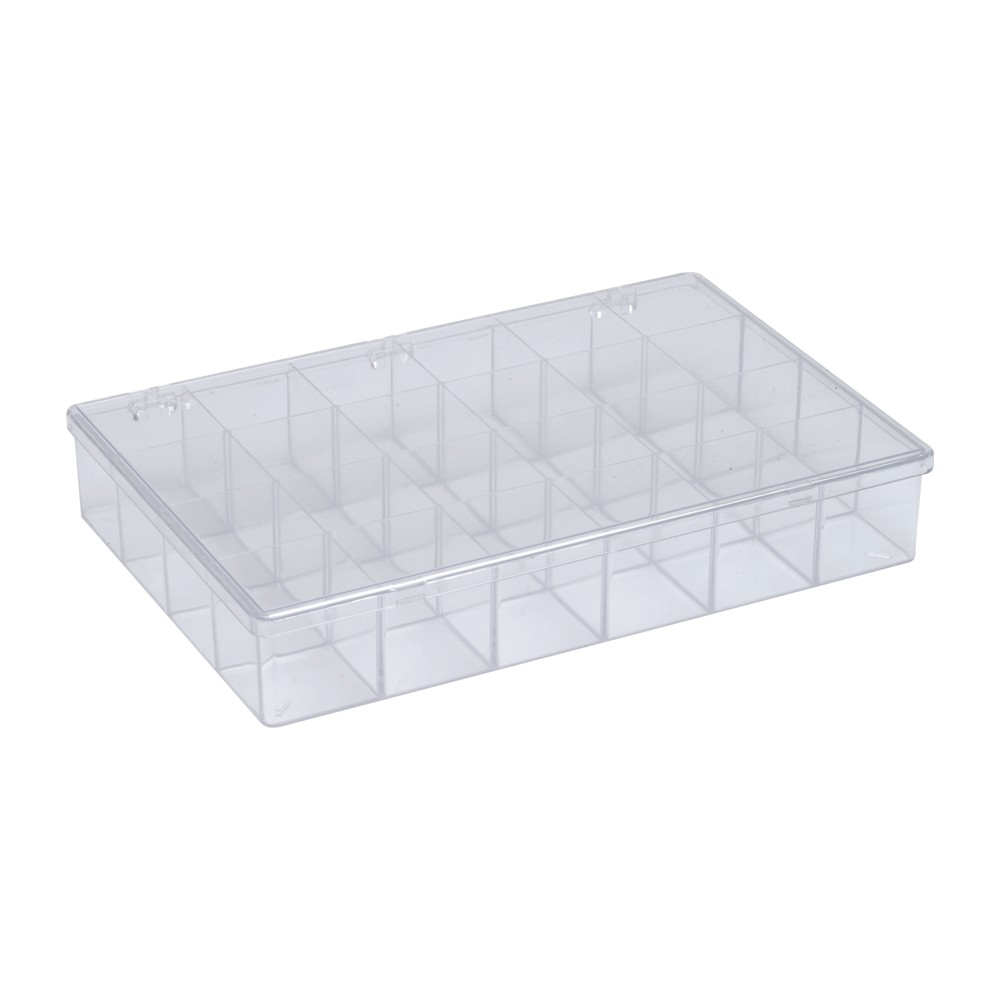 Storage Box, Plastic, 24 Compartment