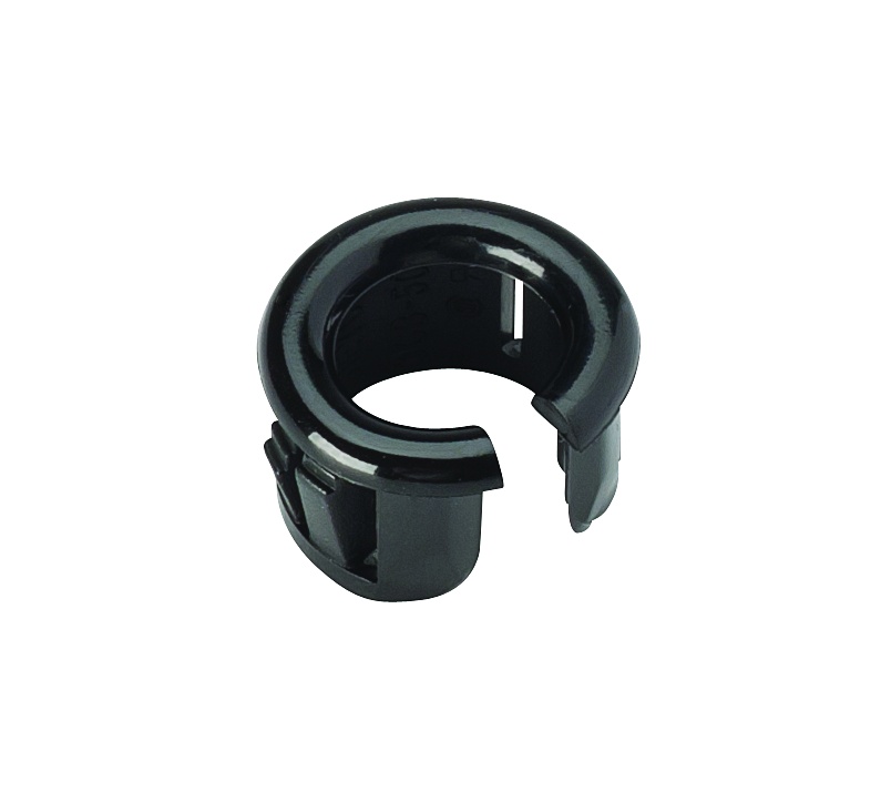 Heyco Snap-In Bushing, Black, 1-1/2"; Pkg of 5