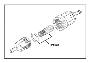 Air/Water In-Line Filter (1/8" Barb)
