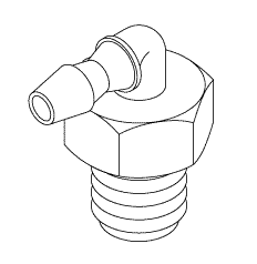Elbow Fitting (1/16" Barb X #10-32 Male)