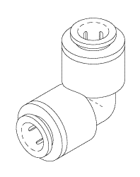 Elbow Fitting (3/8" Push-In X 3/8" Push-In)