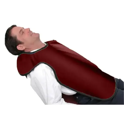 Flow Adult Bib Apron w/o Collar, Lead, Burgundy