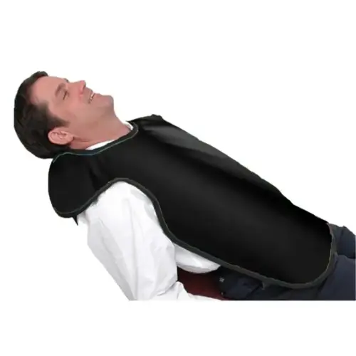 Flow Adult Bib Apron w/o Collar, Lead, Black