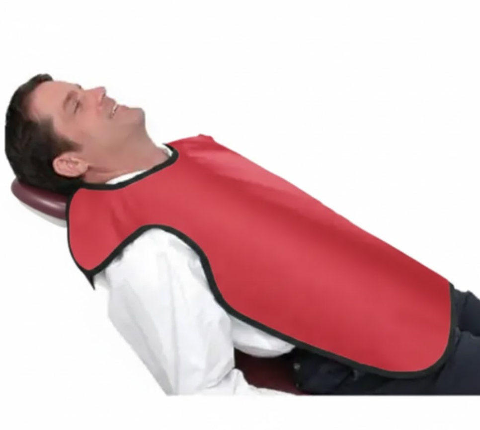Flow Adult Bib Apron w/o Collar, Lead, Red