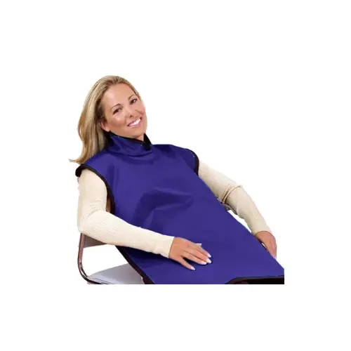 Flow Adult Bib Apron w/Collar, Lead, Purple