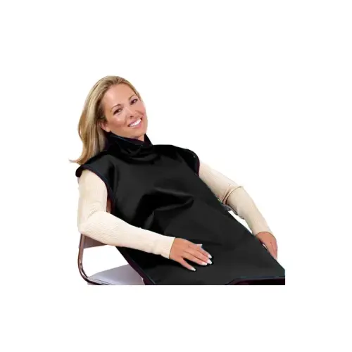 Flow Adult Bib Apron w/Collar, Lead, Black