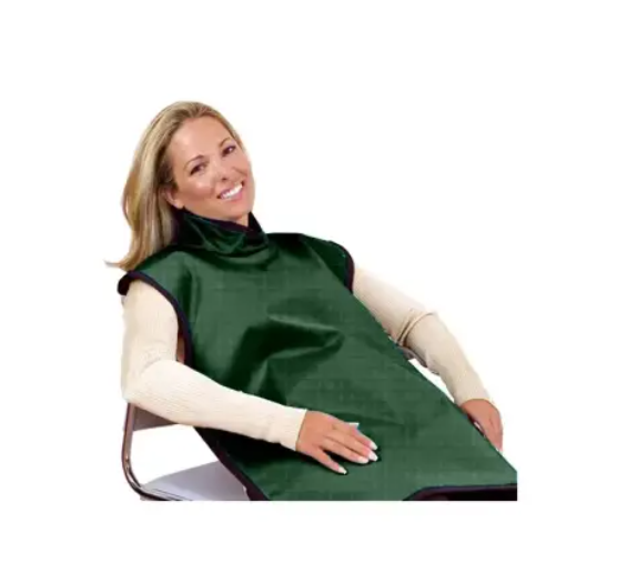 Flow Adult Bib Apron w/Collar, Lead, Shimmering Green