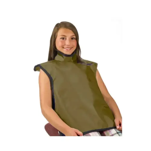 Flow Child Bib Apron w/Collar, Lead, Beige