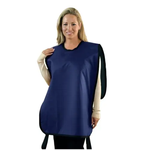Flow Adult Panoramic Apron, Lead, Antimicrobial Blue
