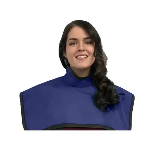 Flow CBCT Pano Cape w/Collar, Lead, Royal Blue
