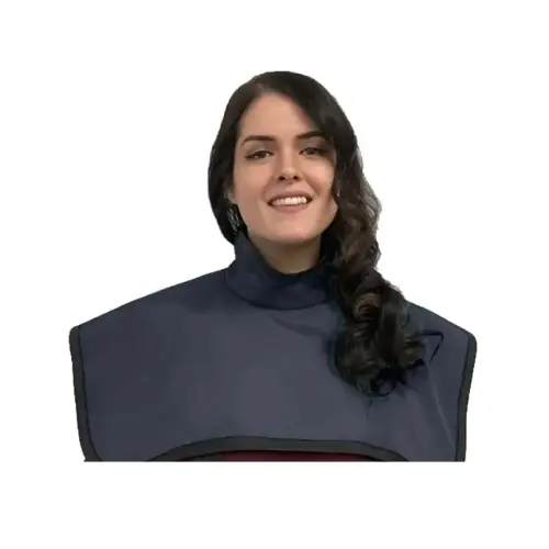Flow CBCT Pano Cape w/Collar, Lead, Navy Blue