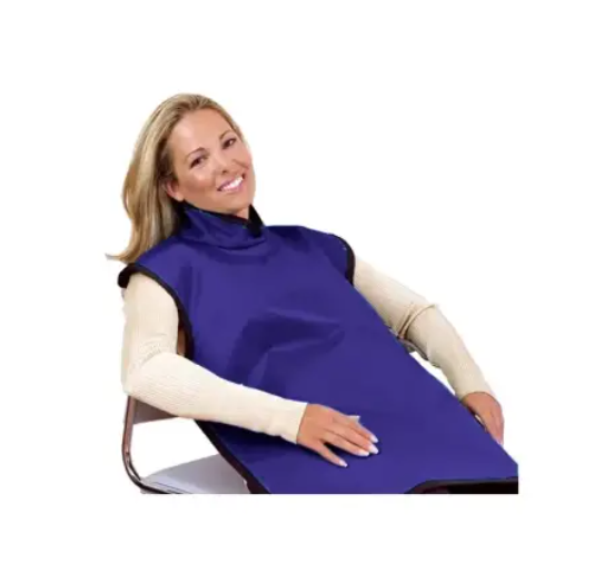 Flow Adult Bib Apron w/Collar, Lead Free, Purple