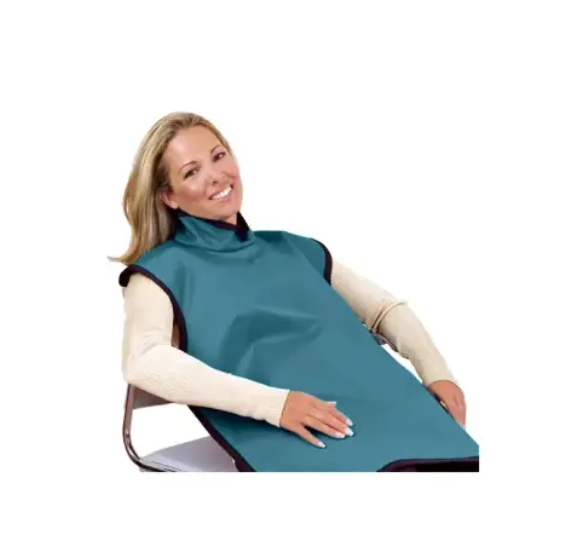 Flow Adult Bib Apron w/Collar, Lead Free, Teal