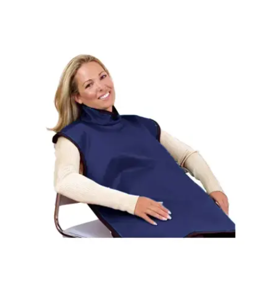 Flow Adult Bib Apron w/Collar, Lead Free, Royal Blue