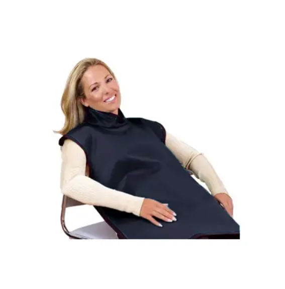Flow Adult Bib Apron w/Collar, Lead Free, Navy Blue