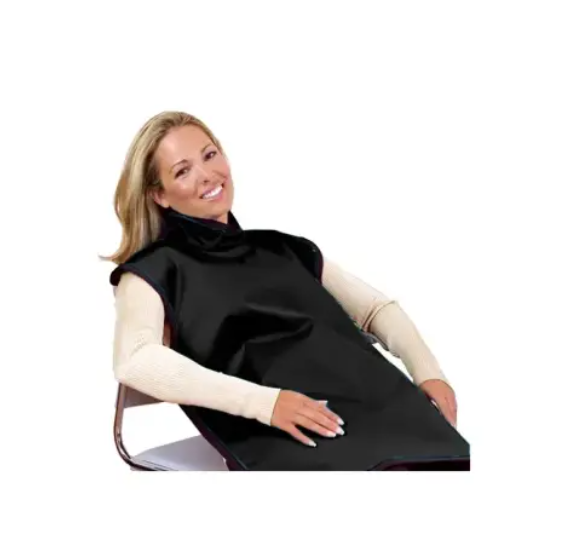 Flow Adult Bib Apron w/Collar, Lead Free, Black