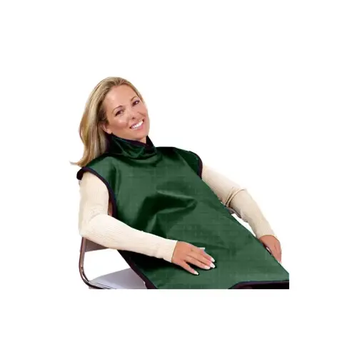 Flow Adult Bib Apron w/Collar, Lead Free, Shimmering Green