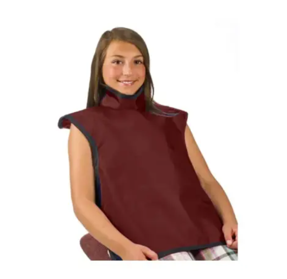 Flow Child Bib Apron w/Collar, Lead Free, Burgundy