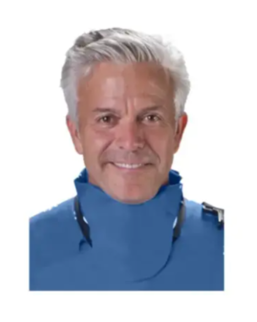 Flow Thyroid Collar, Lead Free, Medium Blue