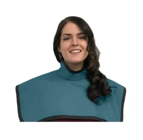 Flow CBCT Pano Cape w/Collar, Lead Free, Teal