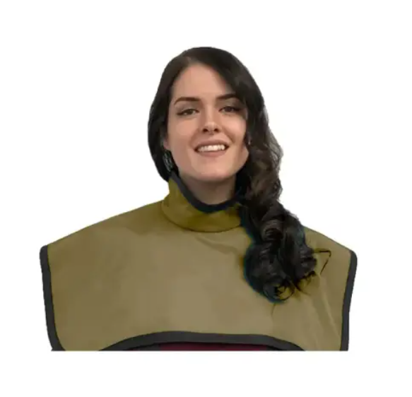 Flow CBCT Pano Cape w/Collar, Lead Free, Beige