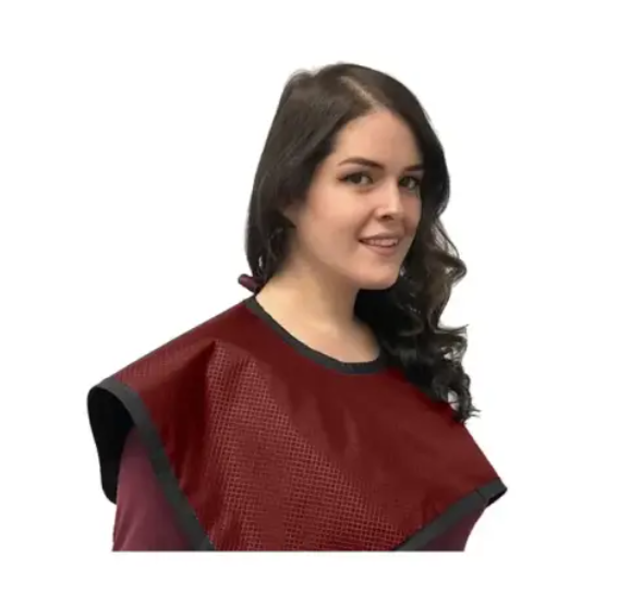 Flow CBCT Pano Cape w/o Collar, Lead Free, Burgundy
