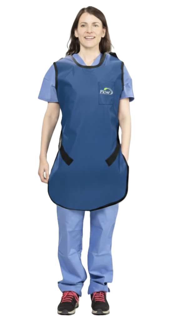 Flow Technician Apron, Lg, Lead Free, Medium Blue