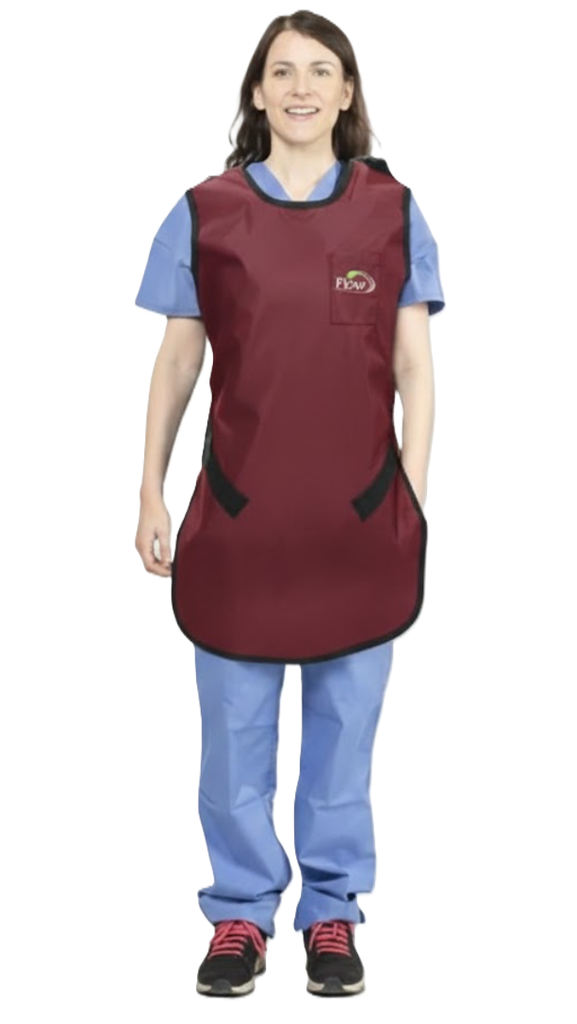 Flow Technician Apron, Lg, Lead Free, Burgundy