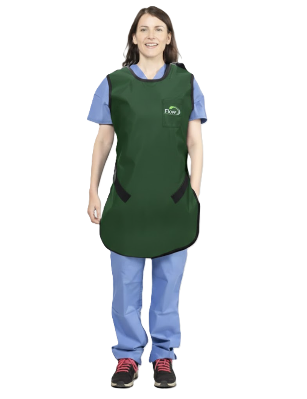 Flow Technician Apron, Lg, Lead Free, Hunter Green