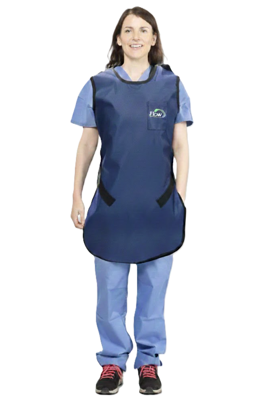 Flow Technician Apron, Lg, Lead Free, Electric Blue